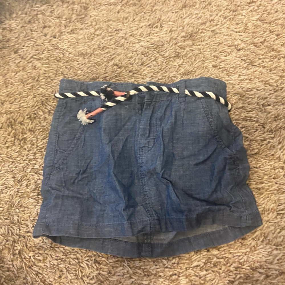 H&M jean skirt size 7-8 with small rope belt